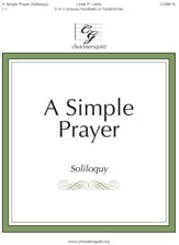 A Simple Prayer / Soliloquy Handbell sheet music cover